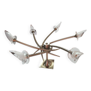 Ceiling light with 6 branches, fleur-de-lis, aromas.