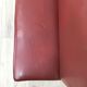 Bistro bench in burgundy leather