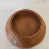 Empty turned wooden pocket