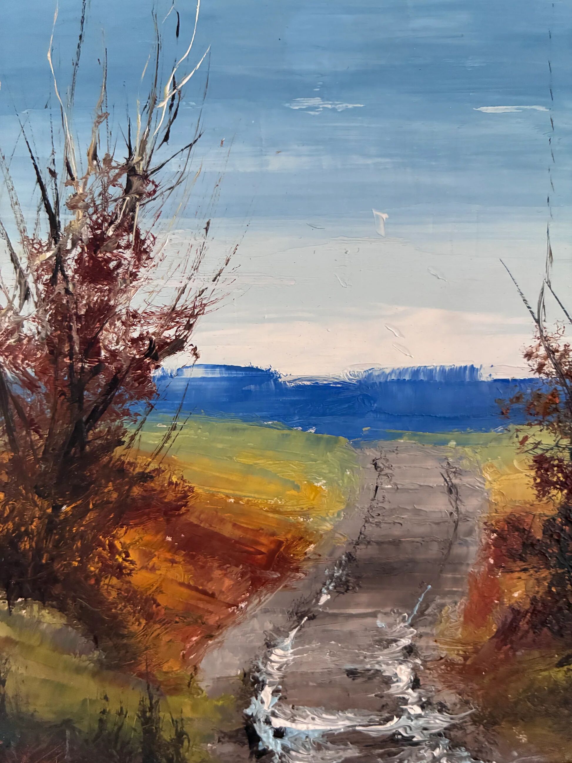 Vintage original landscape oil painting