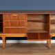 Retro teak 1960s jentique mid century sideboard with folded handles