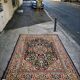 Large antique Persian rug Kashan Isfahan wool knotted floral (M3) 285x200 cm