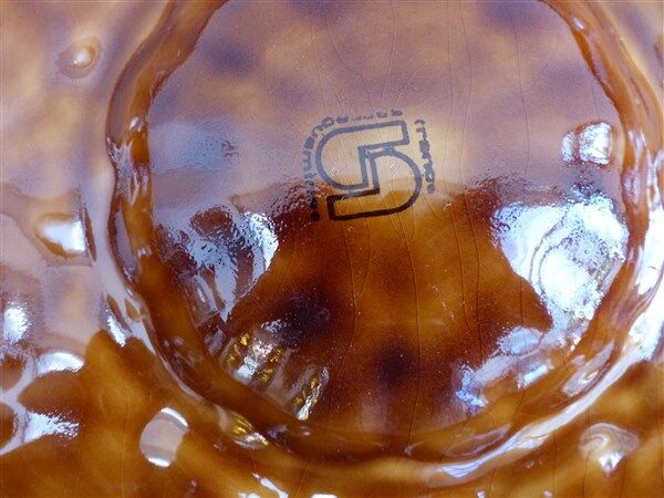 Sarreguemines barbotine shellfish dish