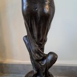 Art Nouveau bronze female sculpture