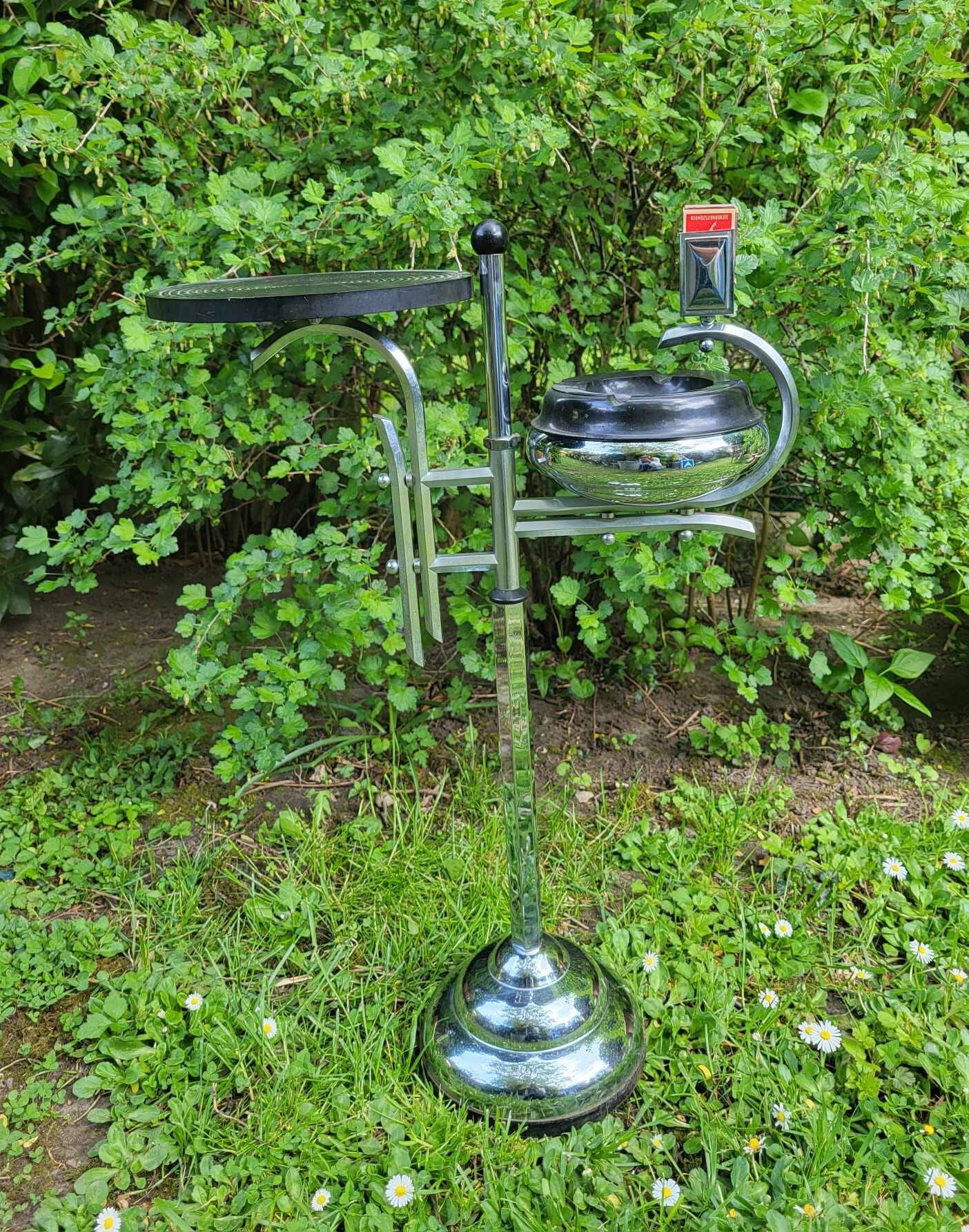 Cendrier chrome et bakélite par Demeyere