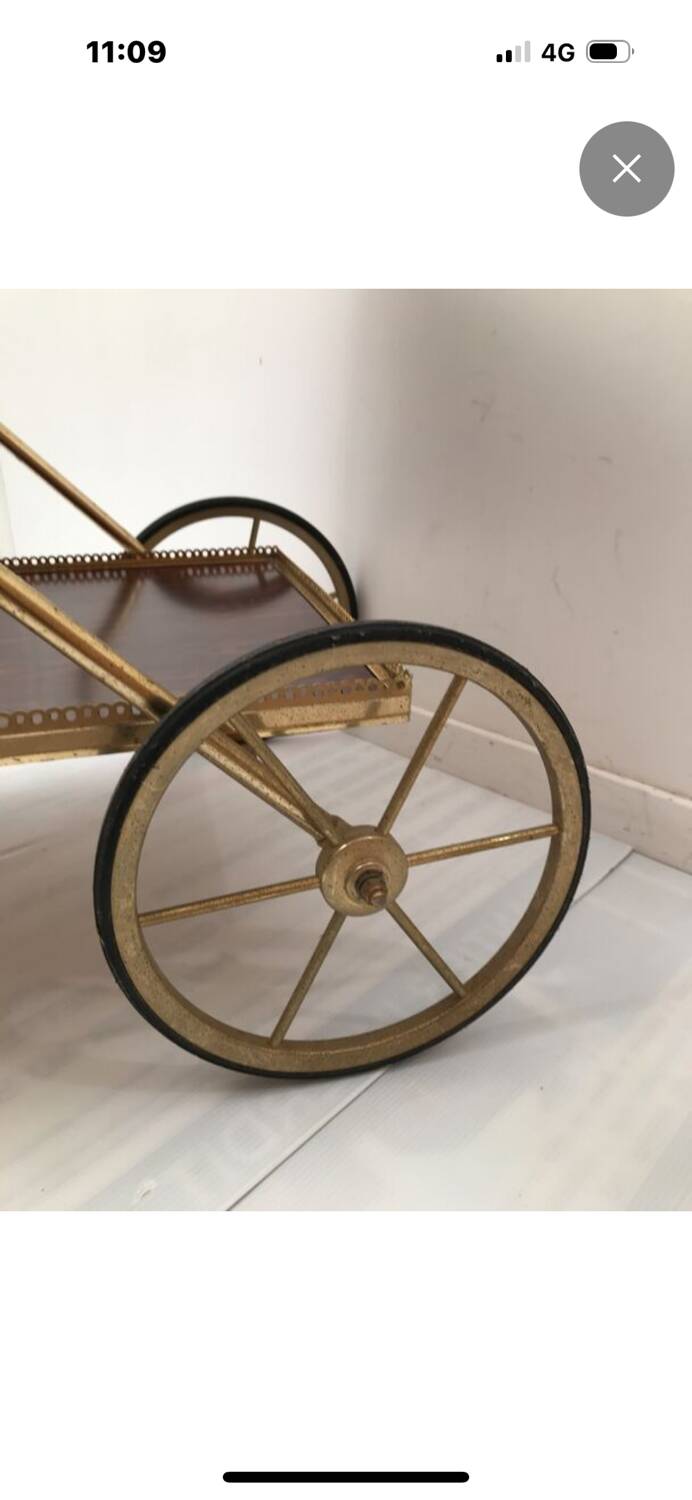 Vintage rolling serving cart 1969