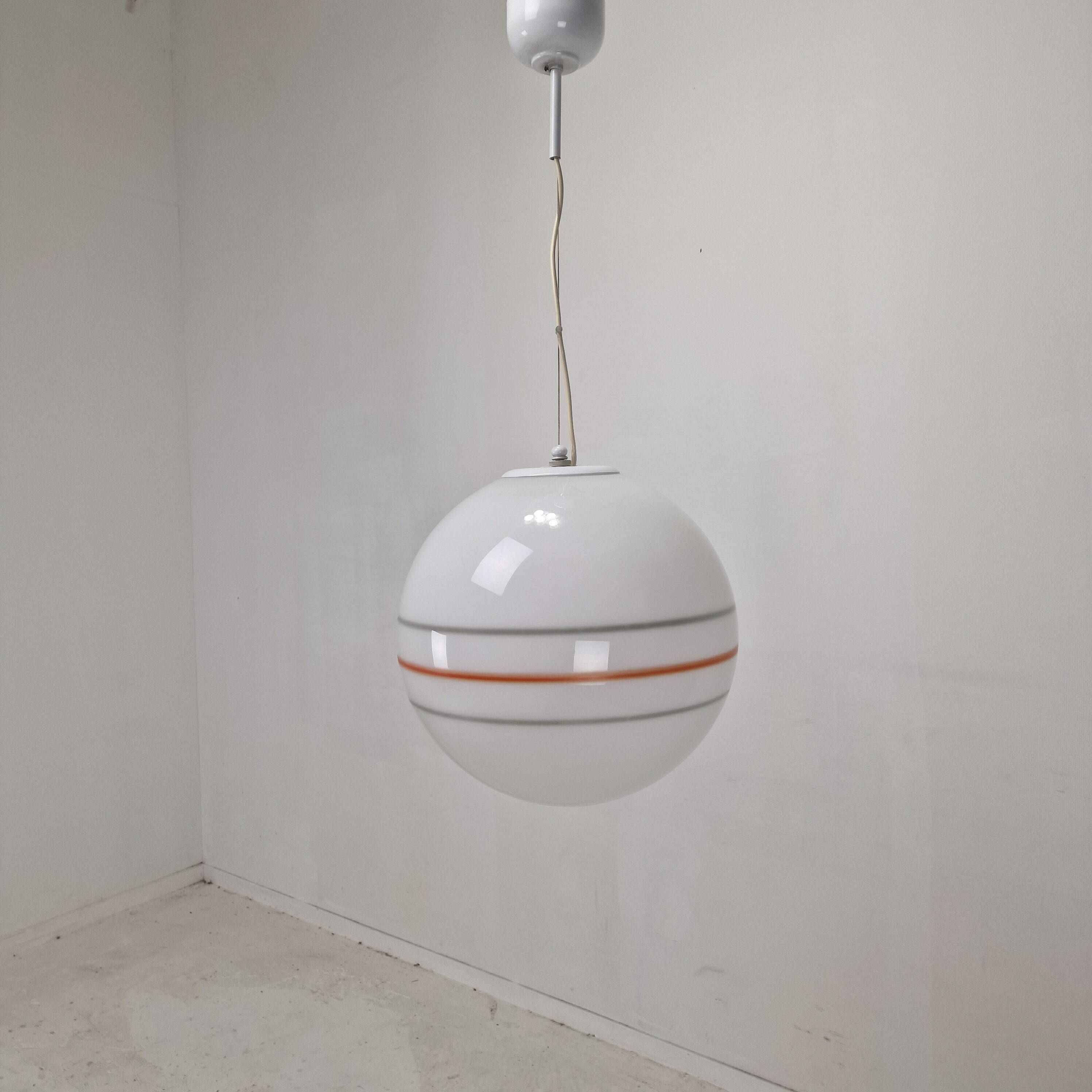 Italian Murano Glass Globe Chandelier, 1970s