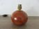 Lampe en bois blond et laiton doré, années 50-60