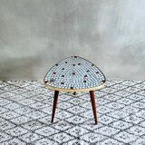 Vintage mosaic table Opal Germany, coffee table, 60's interior