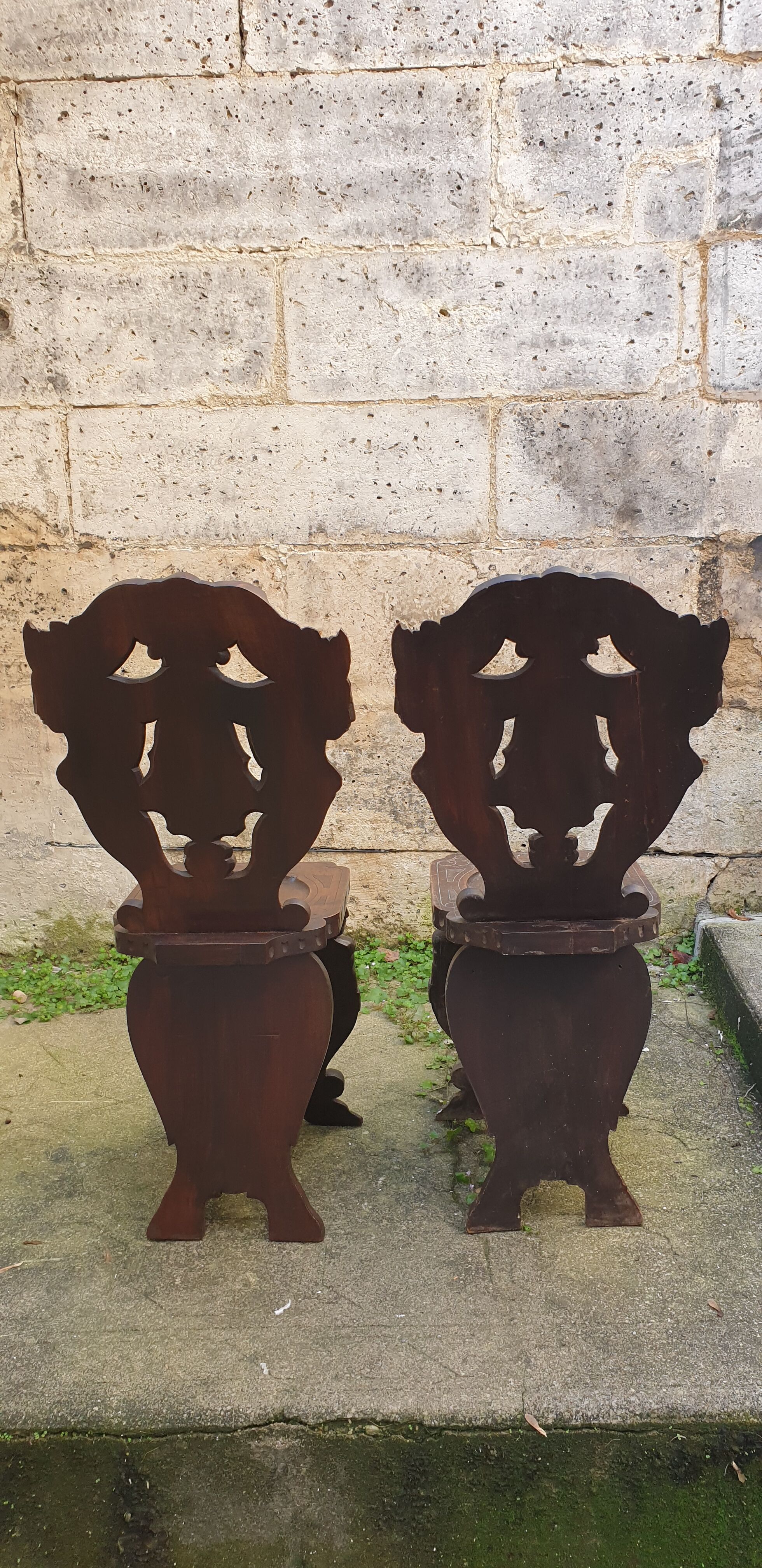 Pair of ancient Italian chairs