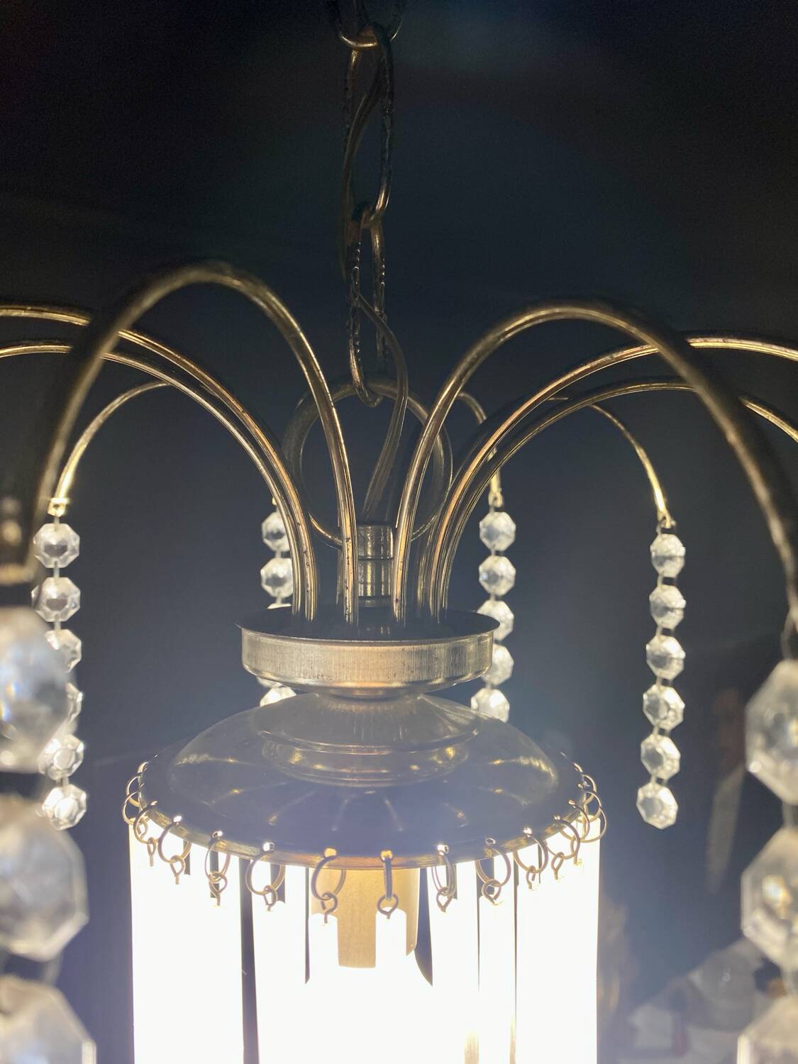 Duo of tassel chandeliers