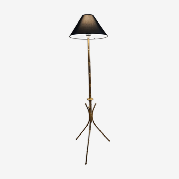 Lampadaire style bambou acier peint