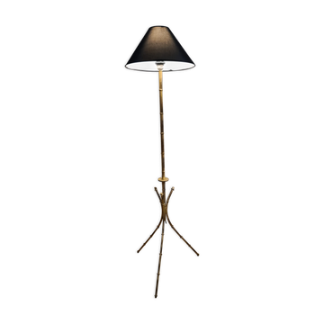 Lampadaire style bambou acier peint
