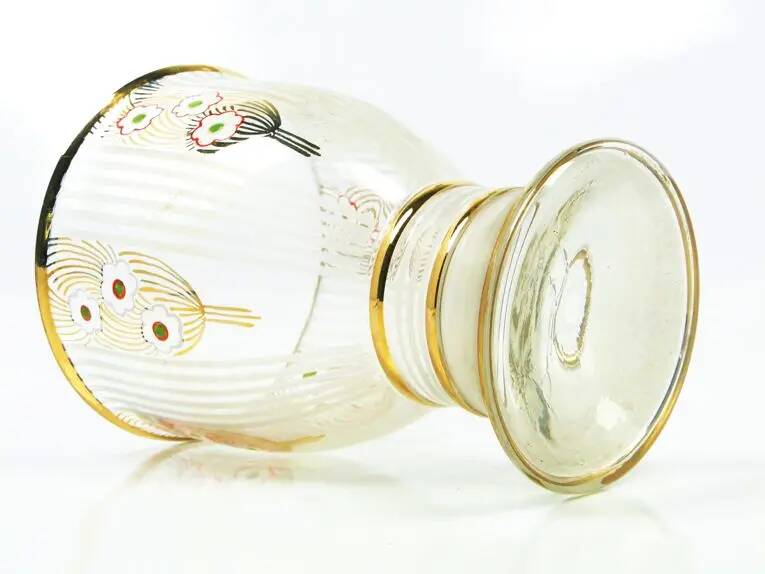 Mid-century modern vase, glass, Kamenický Šenov, Czechoslovakia, 1950s