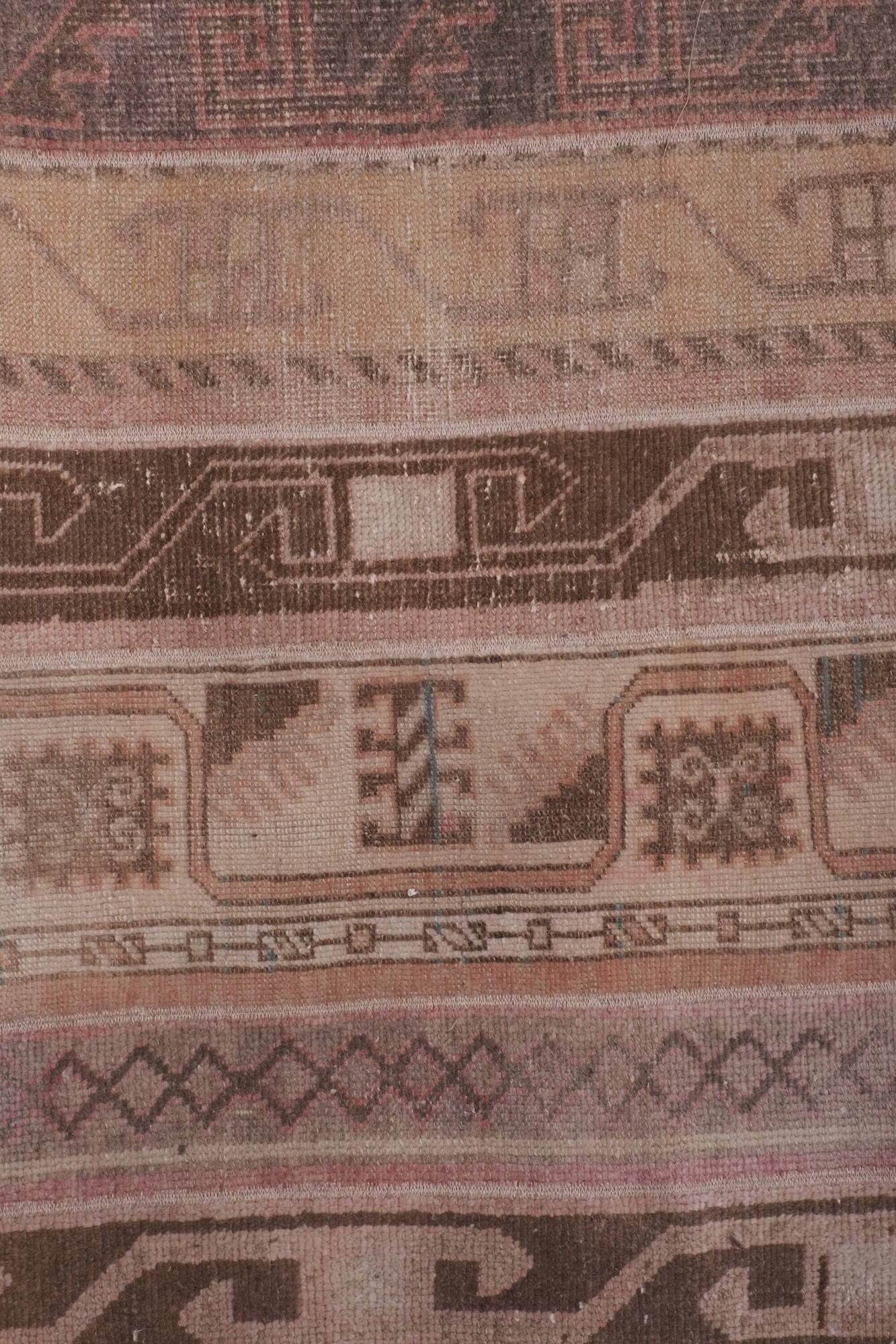 Vintage Turkish hallway rug 75x836 cm