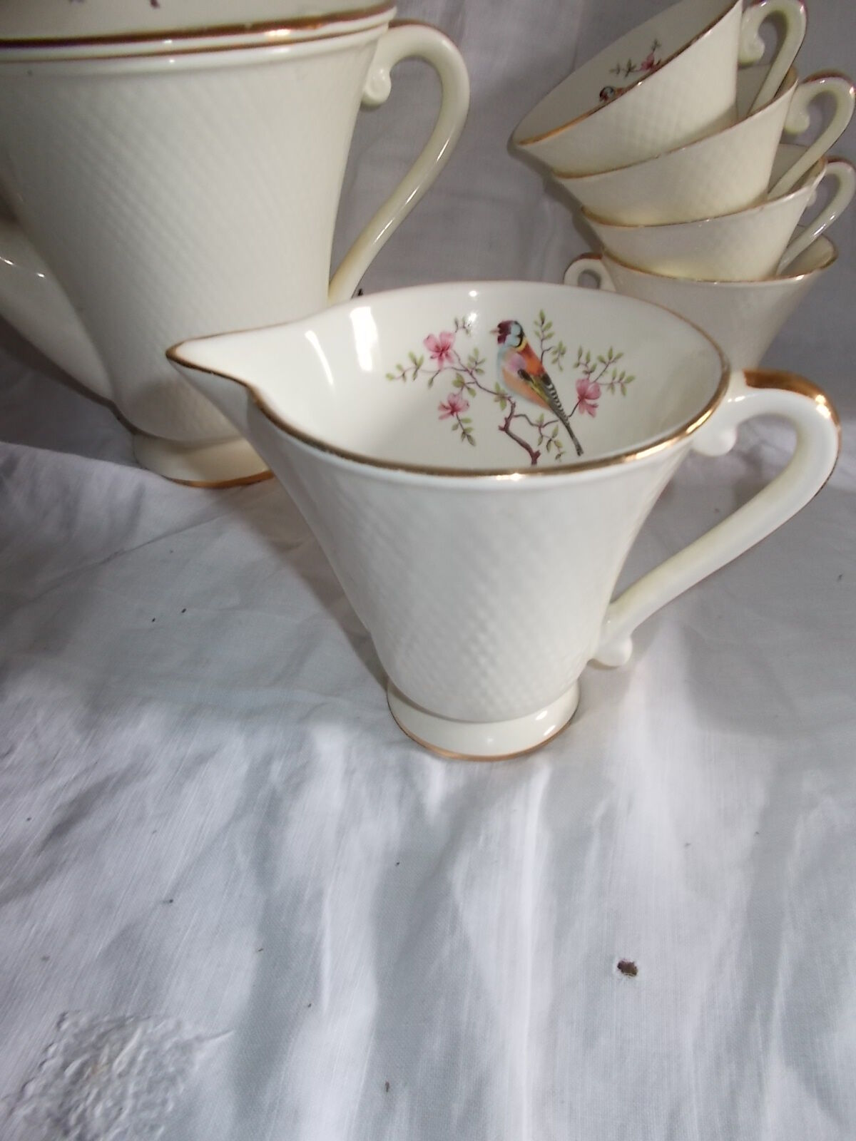 Coffee service or tea in faience Salins France