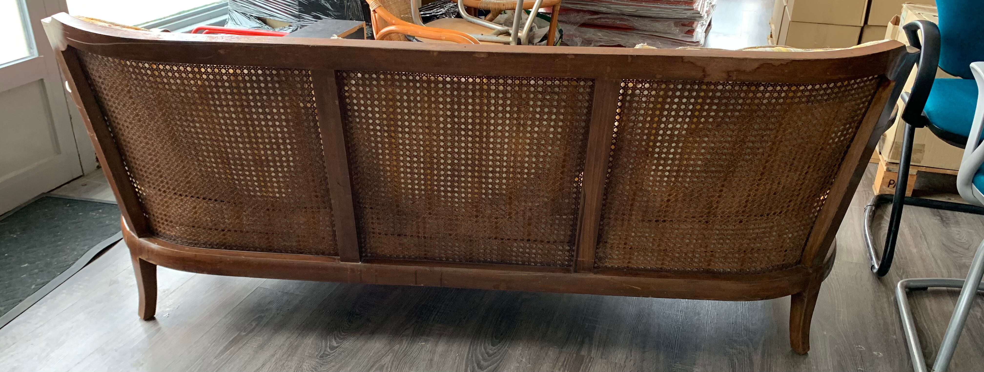 Wooden sofa and cannage