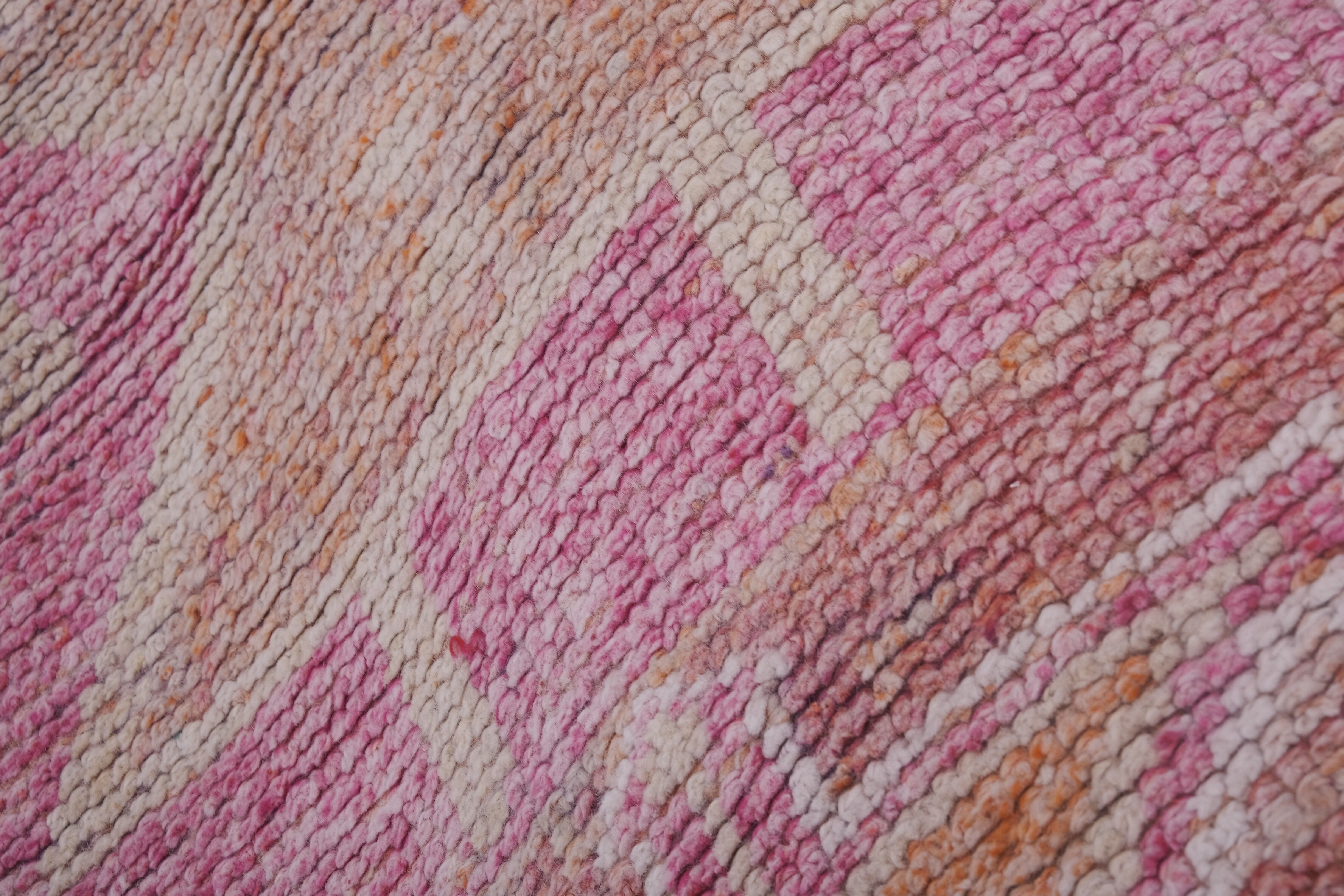 Vintage Turkish rug from Oushak, handwoven 85x266 cm