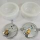 Vintage opaline ceiling lamp pair