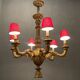 Lustre en bois doré doré