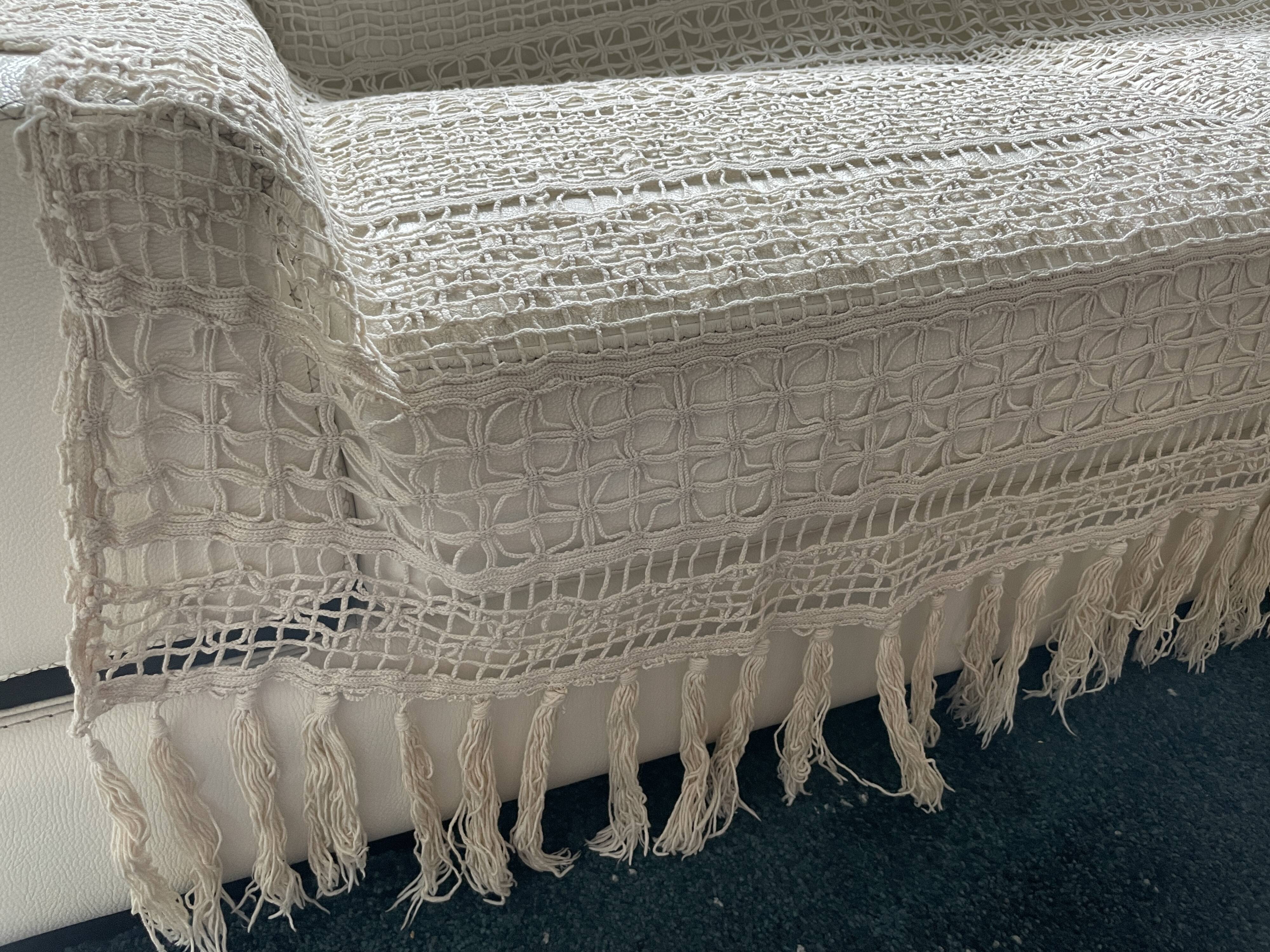 Bedside rug - throw in old cotton thread