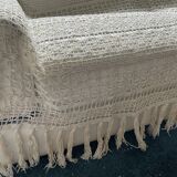 Bedside rug - throw in old cotton thread