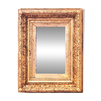 Napoleon III mirror, Wood and stucco, Gilded with copper leaf.