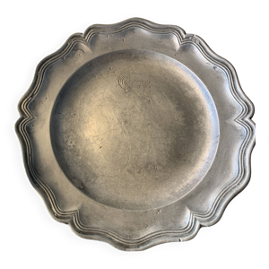 assiette en étain