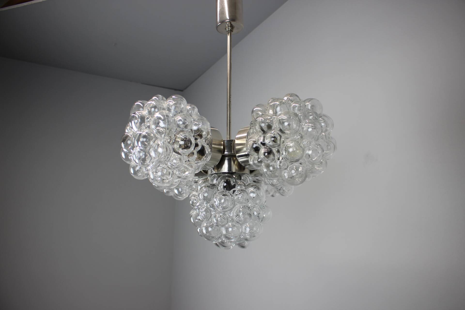 Bubble glass chandelier by Kamenický Šenov, Czechoslovakia, 1970s