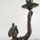 Pair of Art Nouveau oil lamps in cast iron
