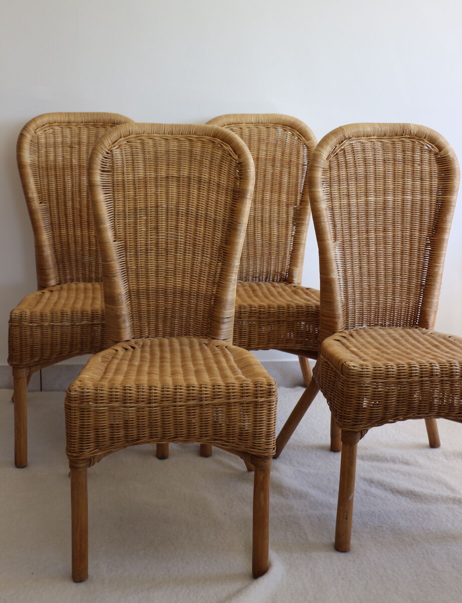 4 rattan chairs