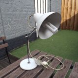 Lampe métal blanche 70' articulée vintage