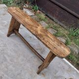 Rustic wooden bench