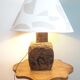 Fossilised wood bedside lamp