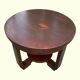 Table basse, guéridon Art Déco en acajou