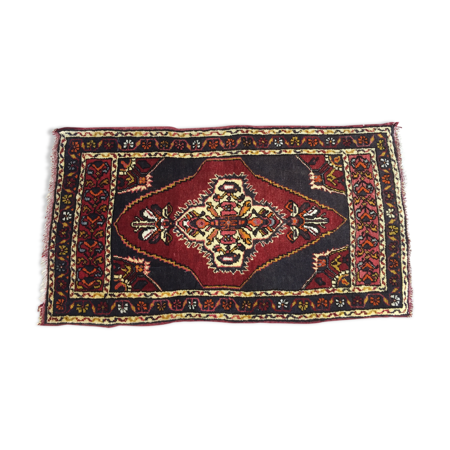 Pure wool oriental carpet 112 x 62cm