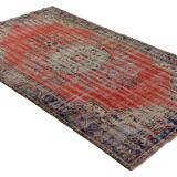 One-of-a-kind turkish handwoven vintage rug - rustic vintage charm 301x 184 cm