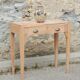 Ancienne console Art Déco - Hêtre et marbre rose - Table d'appoint