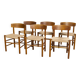 Set of 6 Oak dining chairs 'j39' by Borge Mogensen, 1960s