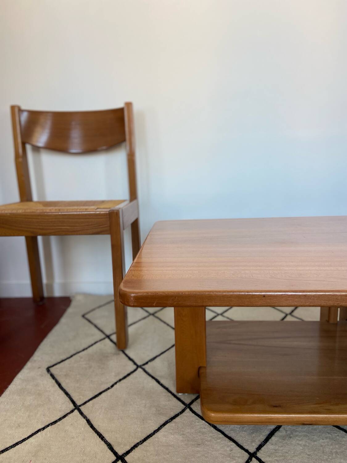 Vintage solid elm table