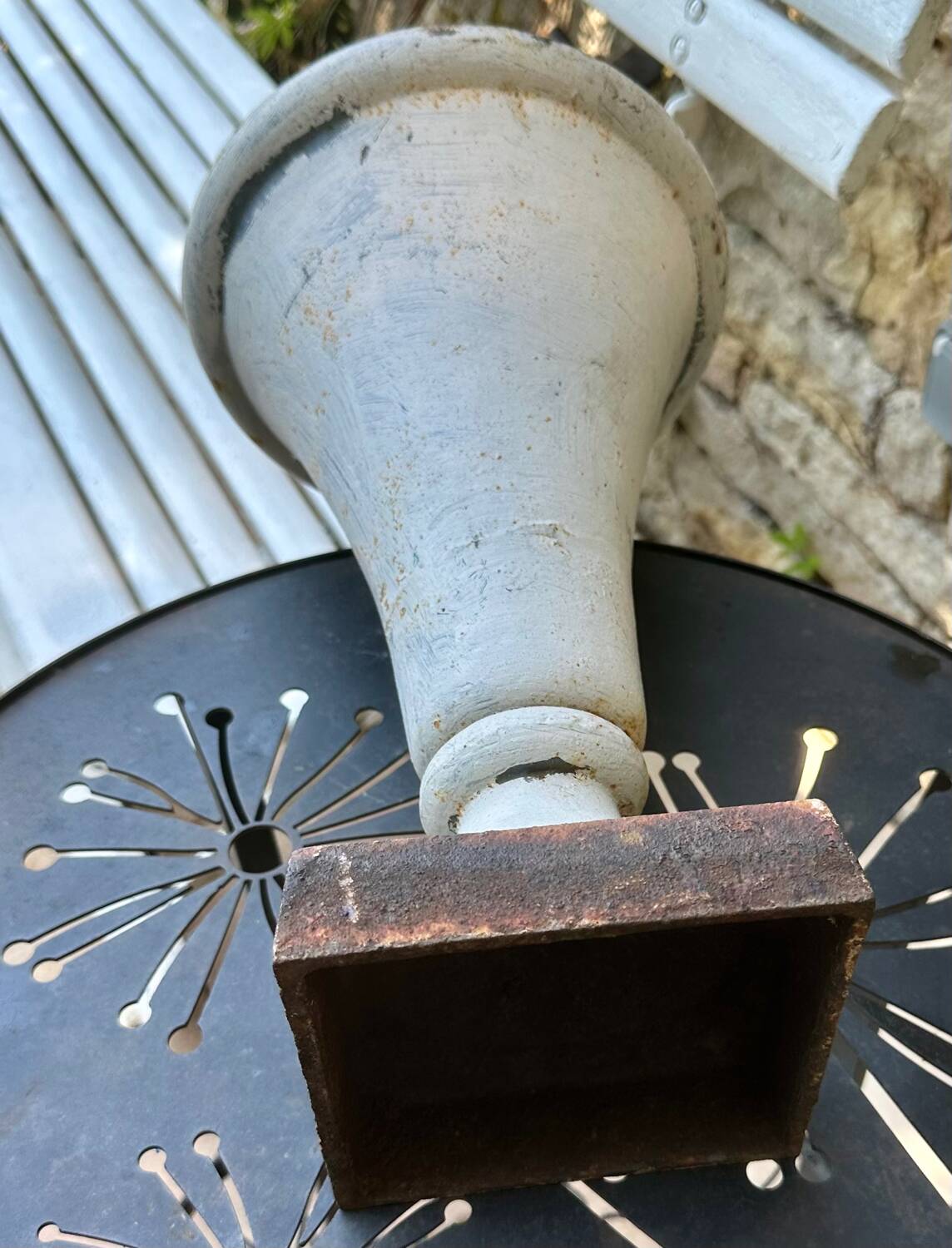 Dutch cast iron vase