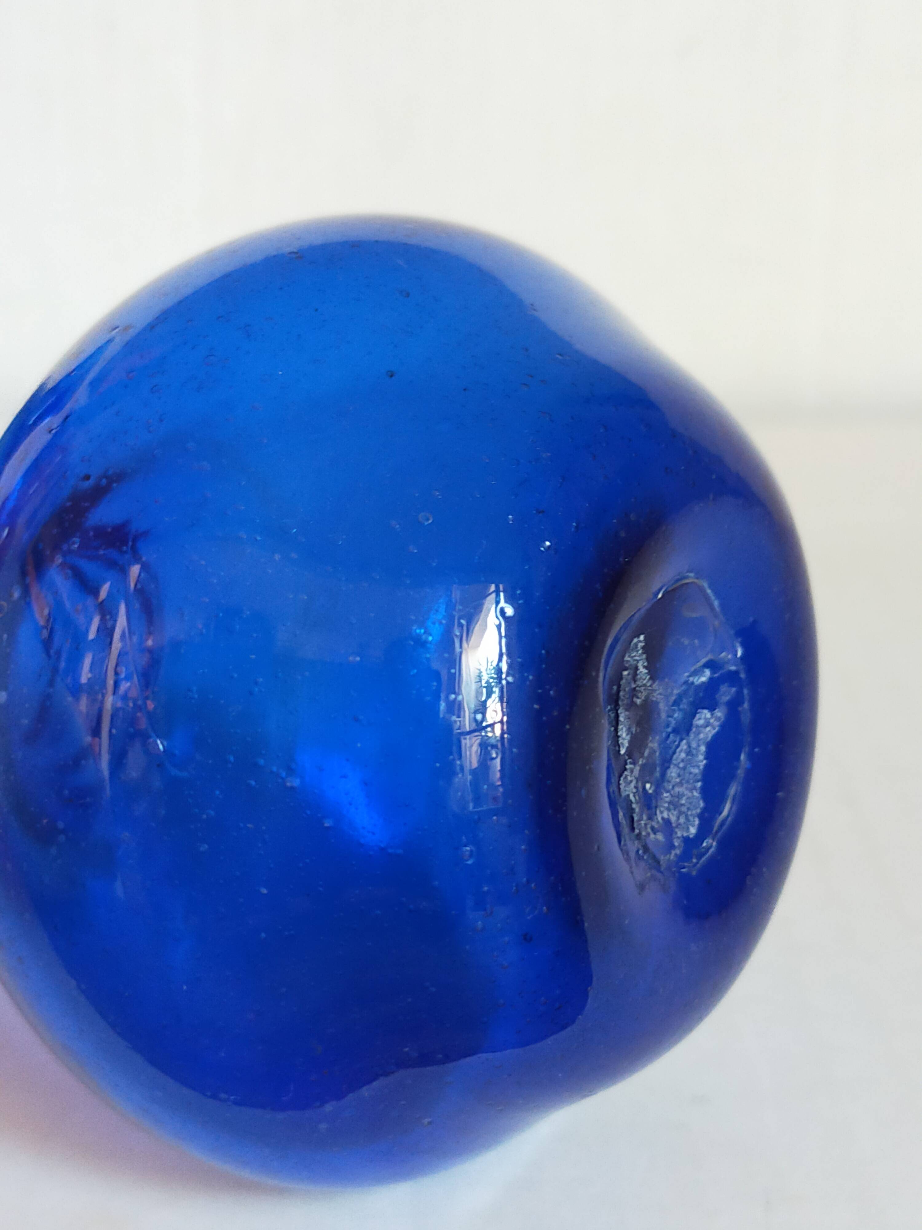 Trio of vintage blown glass soliflore vases