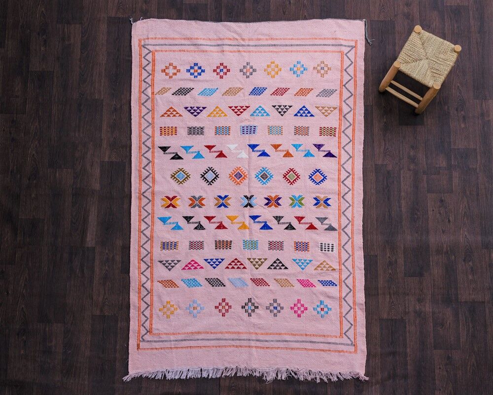 Ethnic Pink Berber Carpet