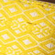 Yellow diamond knit cushion