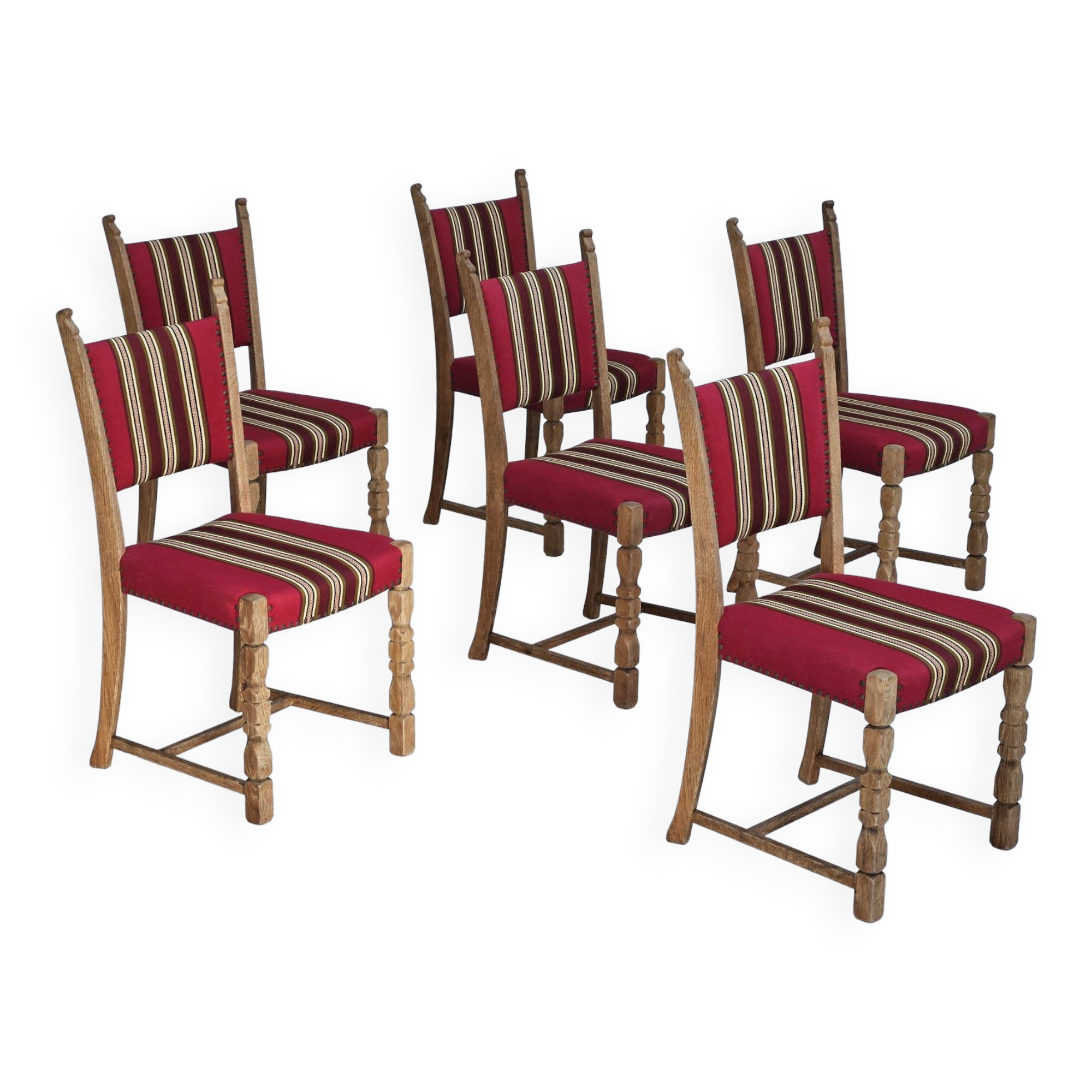 1970s, set 6 pcs of Danish dinning chairs, original good condition.
