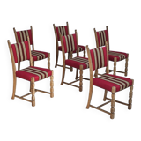 1970s, set 6 pcs of Danish dinning chairs, original good condition.