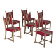 1970s, set 6 pcs of Danish dinning chairs, original good condition.