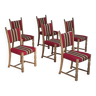 Années 1970, ensemble de 6 chaises de salle à manger danoises, bon état d'origine.