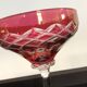 Series of 6 champagne glasses in chiseled crystal