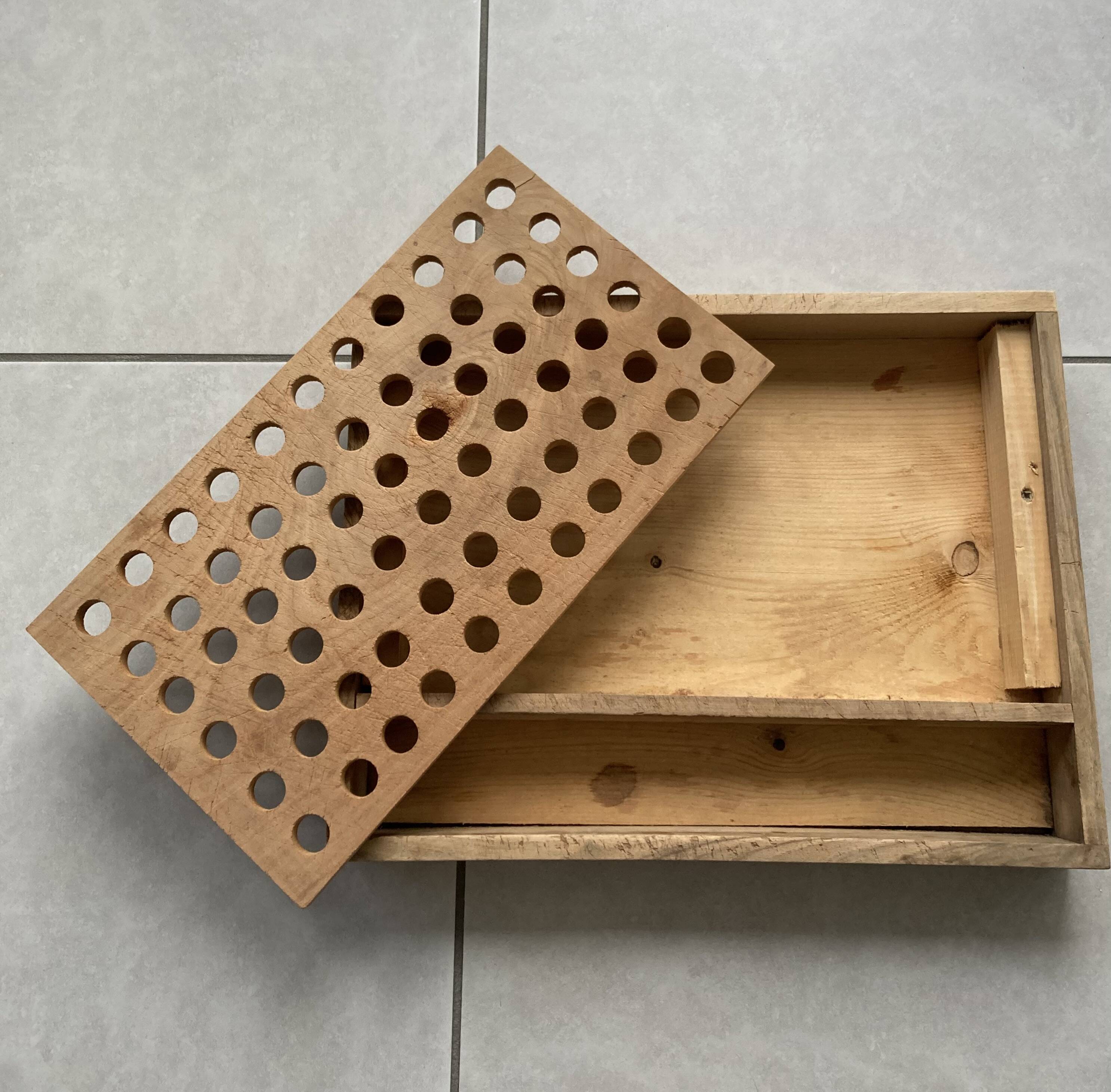 wooden storage box for tools